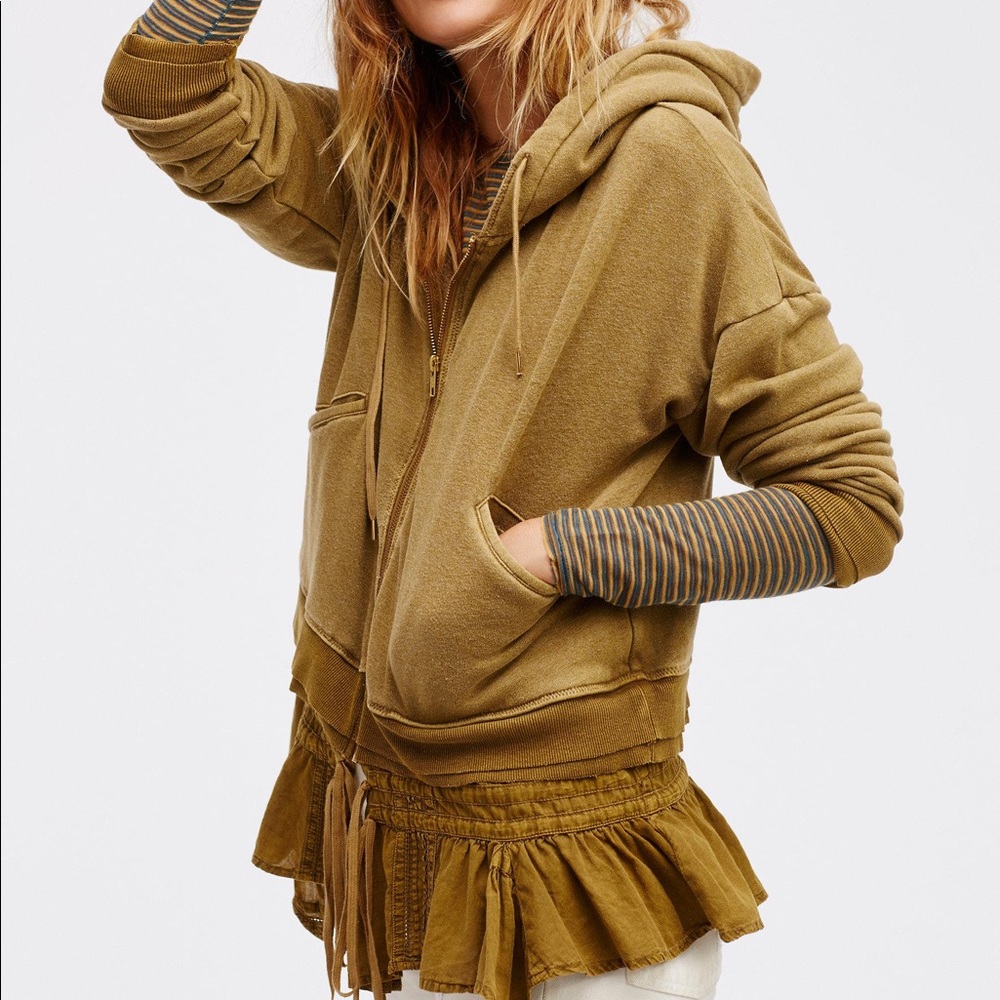 Free People When Worlds Meet Hoodie *RARE*